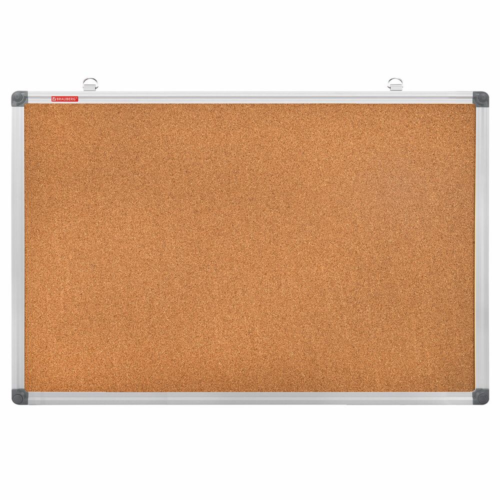 Доска пробковая для объявлений 60х90 см, алюминиевая рамка, BRAUBERG Extra