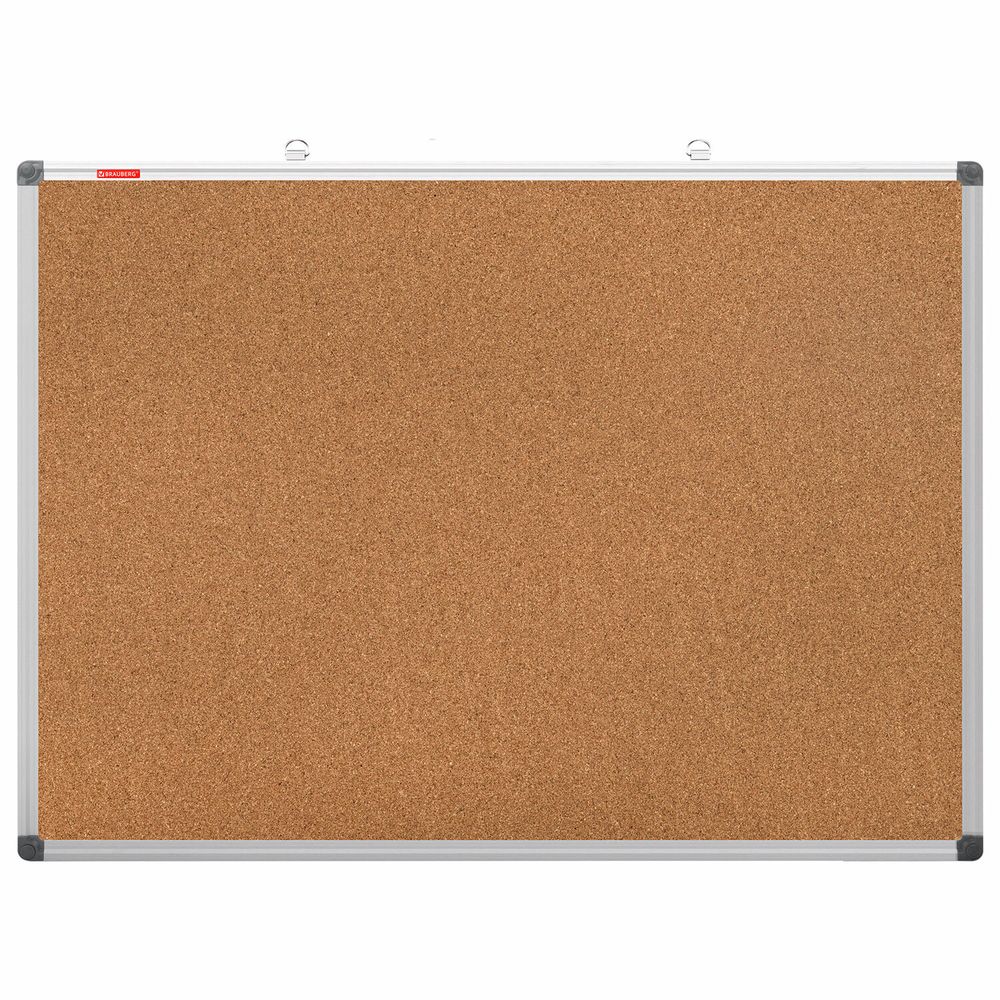 Доска пробковая для объявлений 90х120 см, алюминиевая рамка, BRAUBERG Extra