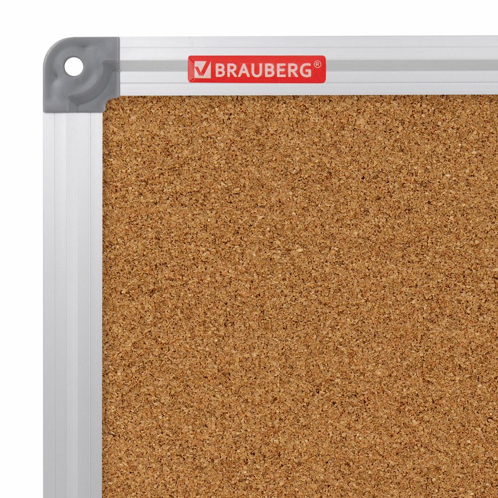 Доска пробковая для объявлений 90х120 см, алюминиевая рамка, BRAUBERG Extra