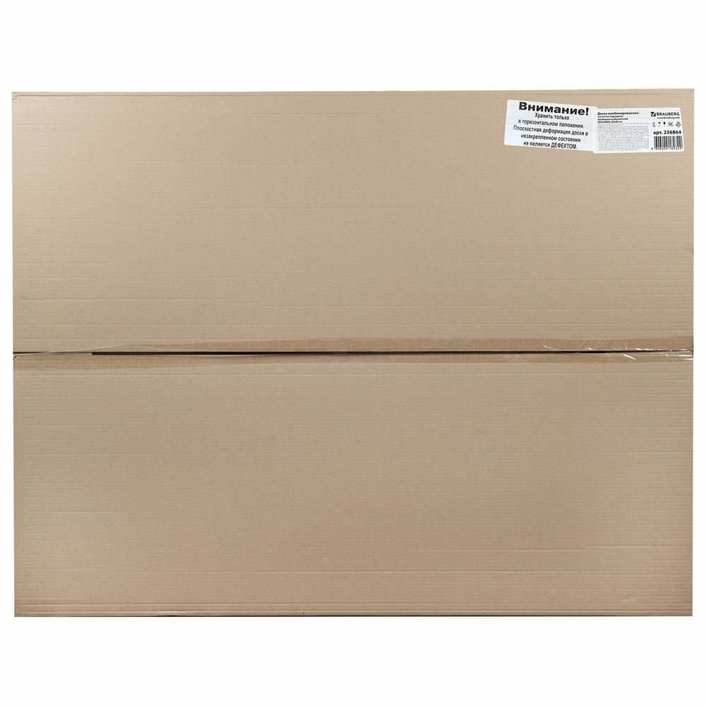 Доска комбинированная: магнитно-маркерная, пробковая для объявлений, 60х90 см, РОССИЯ, BRAUBERG