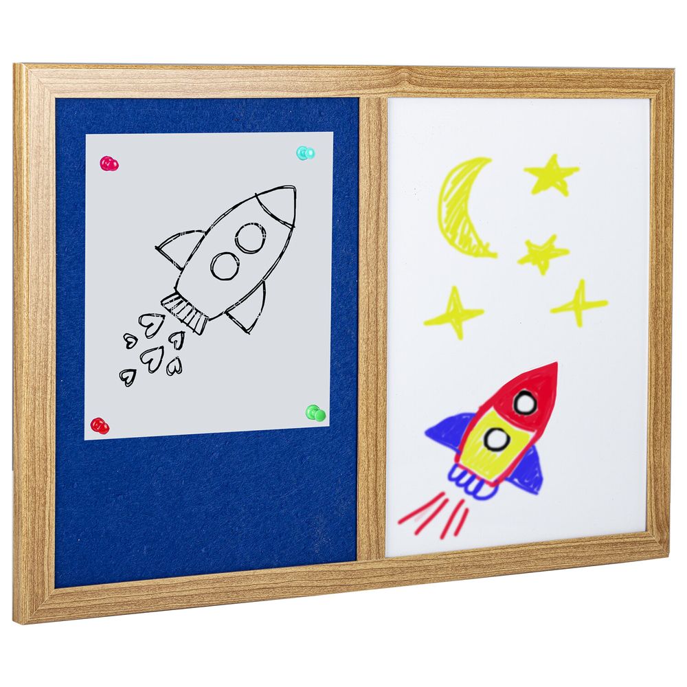 Доска комбинированная: магнитно-маркерная, текстильная для объявлений А3, 342х484 мм, BRAUBERG