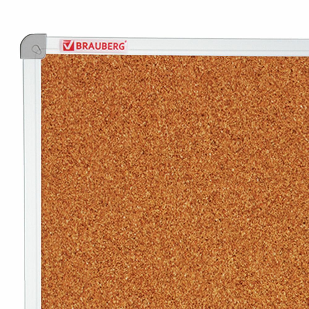 Доска пробковая 70х50 см, алюминиевая рамка, ГАРАНТИЯ 10 ЛЕТ, РОССИЯ, BRAUBERG