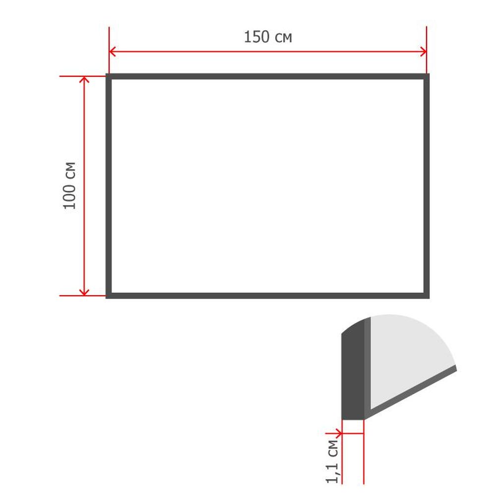 Доска пробковая 150х100 см Attache, алюминиевая рамка
