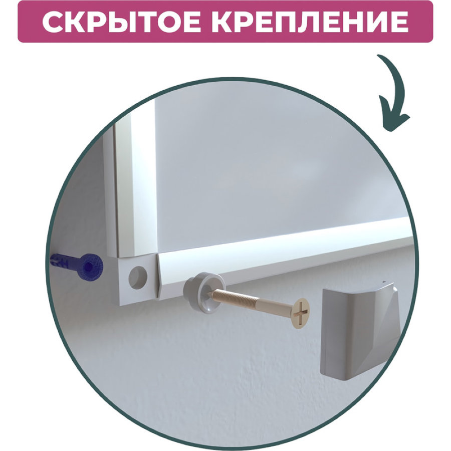 Доска магнитно-маркерная 60х90 Attache Economy Ultra Waterproof, лаковое покрытие 