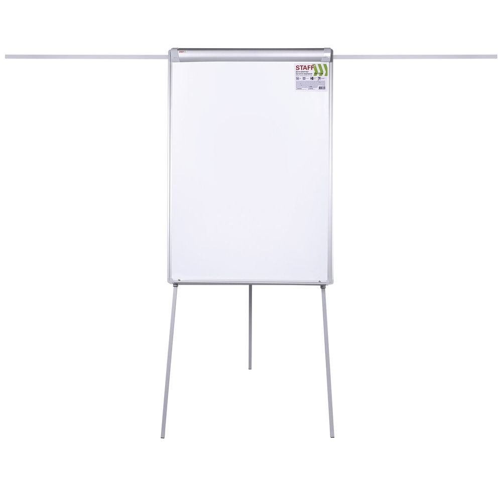 Доска-флипчарт с дополнительными держателями для бумаги, магнитно-маркерная, 70х100 см, тренога, STAFF