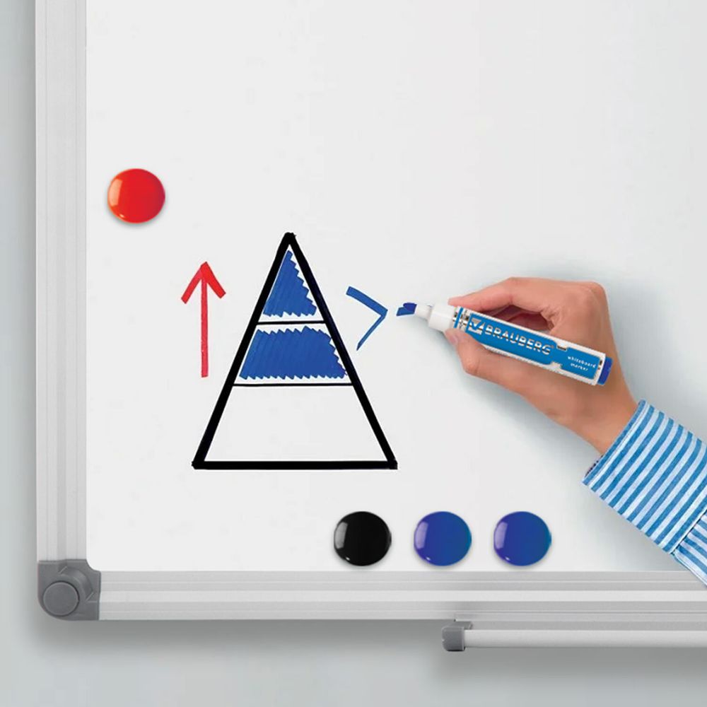 Доска магнитно-маркерная 120х180 см, алюминиевая рамка, BRAUBERG