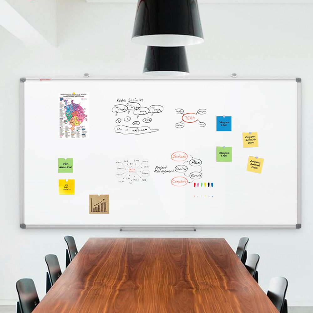 Доска магнитно-маркерная 120х240 см, алюминиевая рамка, BRAUBERG