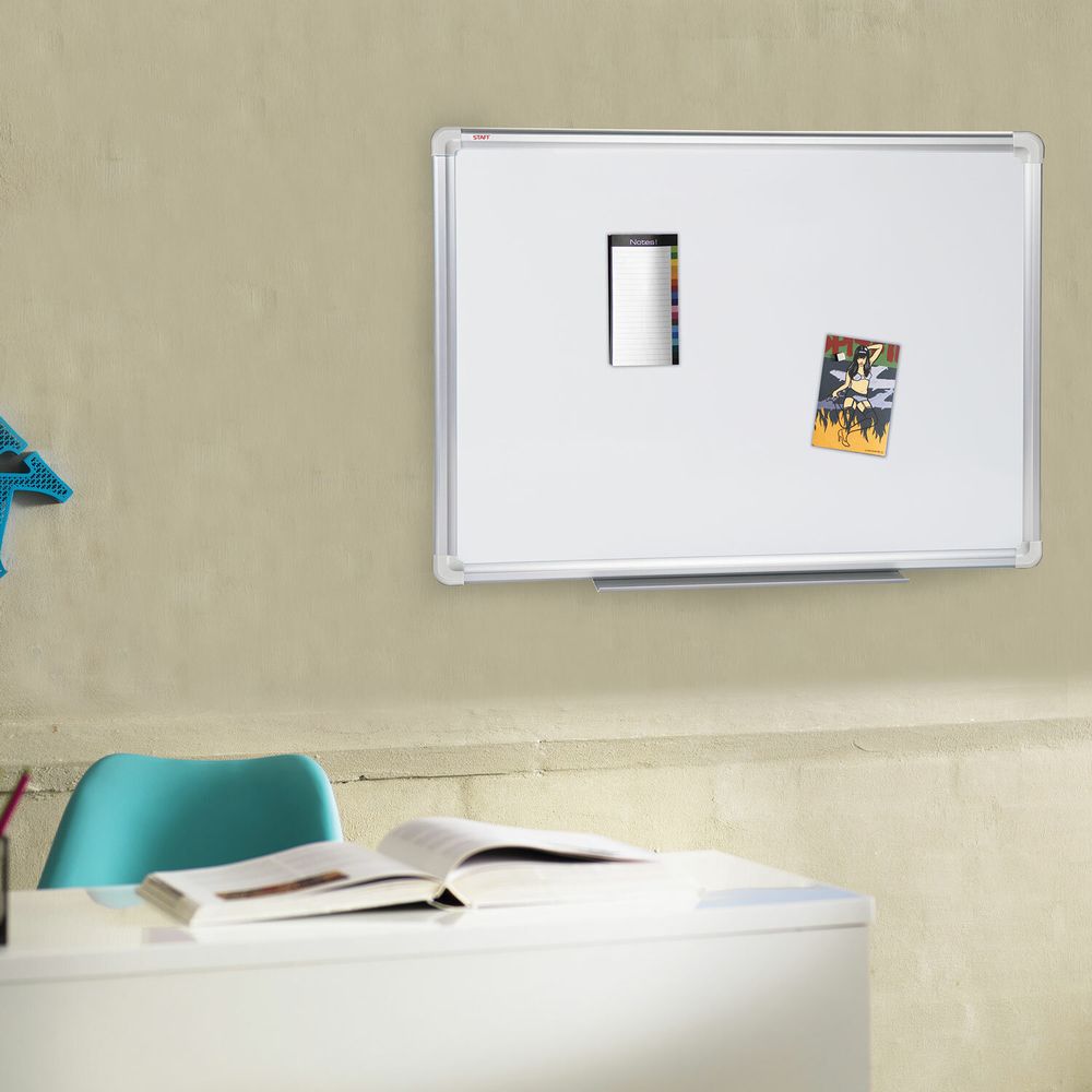 Доска магнитно-маркерная 45х60 см, алюминиевая рамка, ГАРАНТИЯ 10 ЛЕТ, STAFF