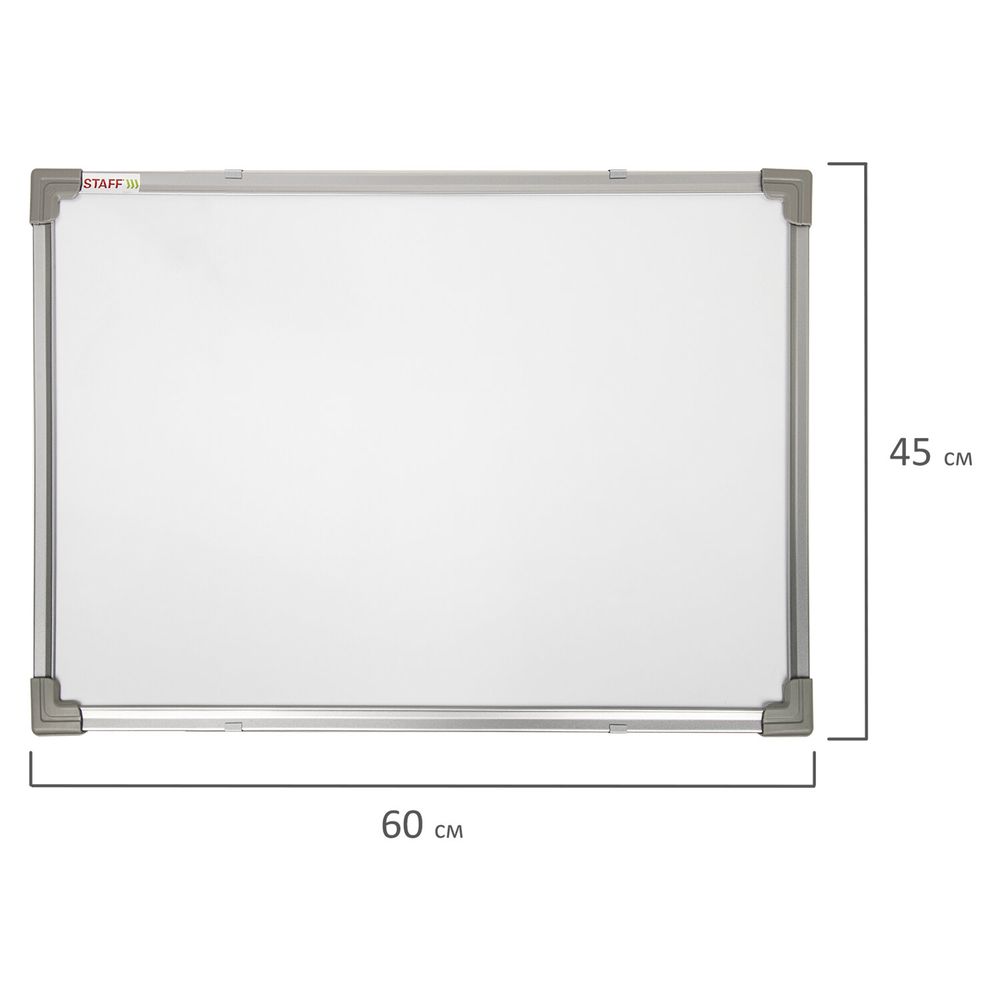 Доска магнитно-маркерная 45х60 см, металлическая рамка, STAFF ECO