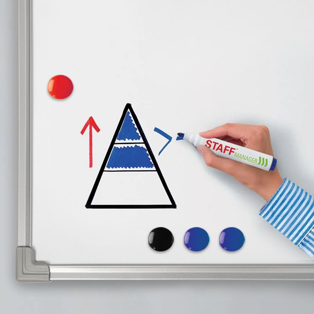 Доска магнитно-маркерная 45х60 см, металлическая рамка, STAFF ECO