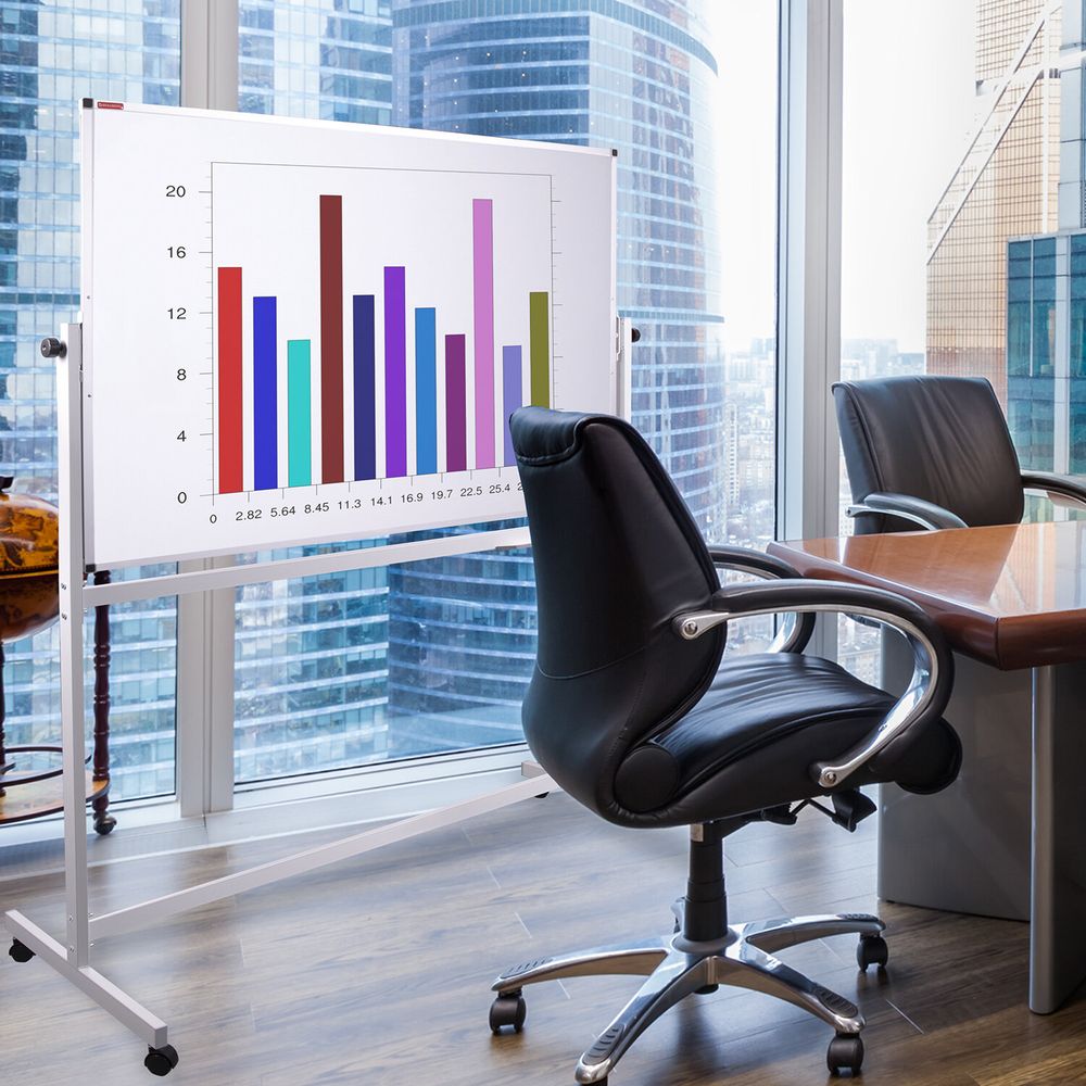 Доска магнитно-маркерная НА СТЕНДЕ 120х180 см, 2-сторонняя, BRAUBERG