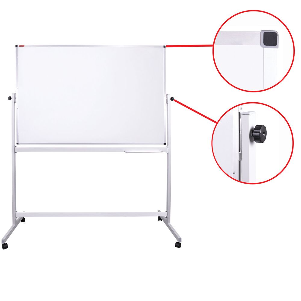 Доска магнитно-маркерная НА СТЕНДЕ 120х180 см, 2-сторонняя, BRAUBERG