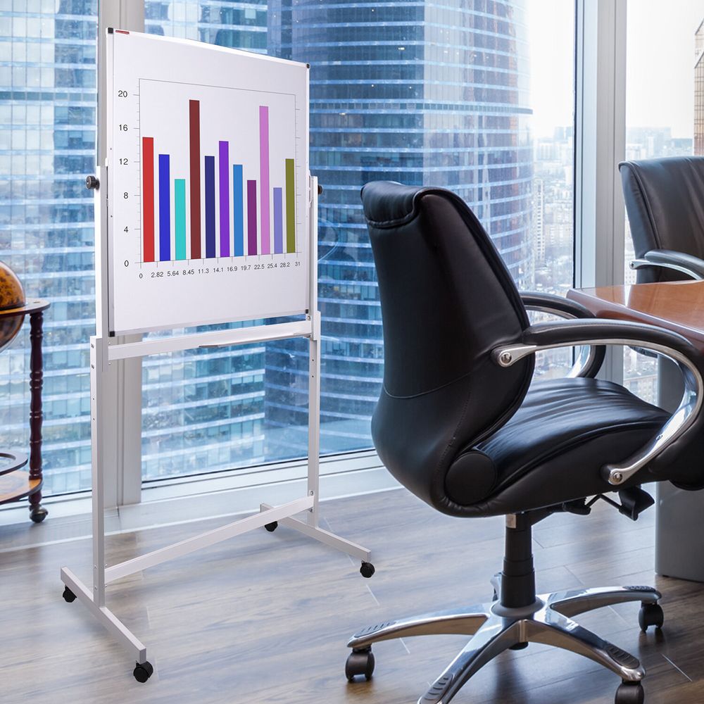 Доска магнитно-маркерная НА СТЕНДЕ 90х60 см, 2-сторонняя, BRAUBERG