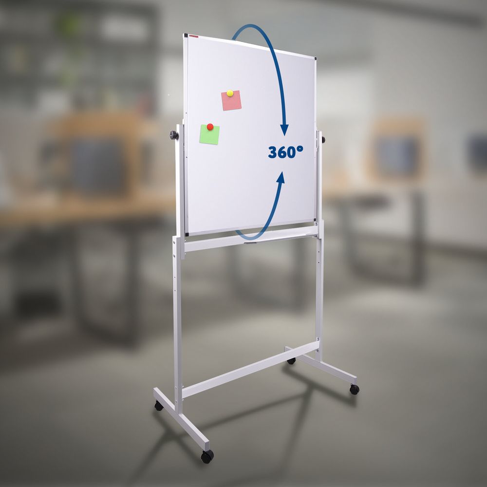 Доска магнитно-маркерная НА СТЕНДЕ 90х60 см, 2-сторонняя, BRAUBERG