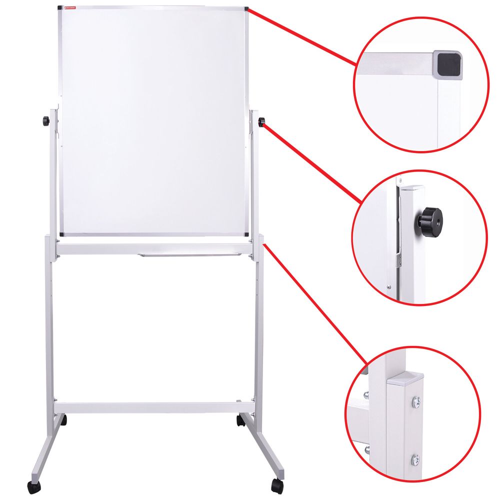 Доска магнитно-маркерная НА СТЕНДЕ 90х60 см, 2-сторонняя, BRAUBERG