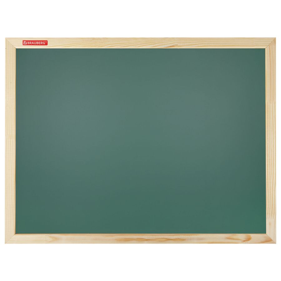 Доска для мела магнитная 45х60 см, зеленая, деревянная рамка, BRAUBERG