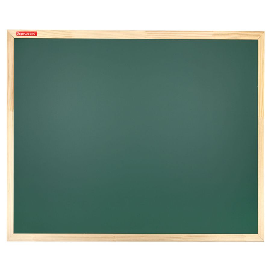 Доска для мела магнитная 50х70 см, зеленая, деревянная рамка, BRAUBERG