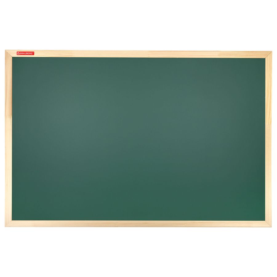 Доска для мела магнитная 60х90 см, зеленая, деревянная рамка, BRAUBERG