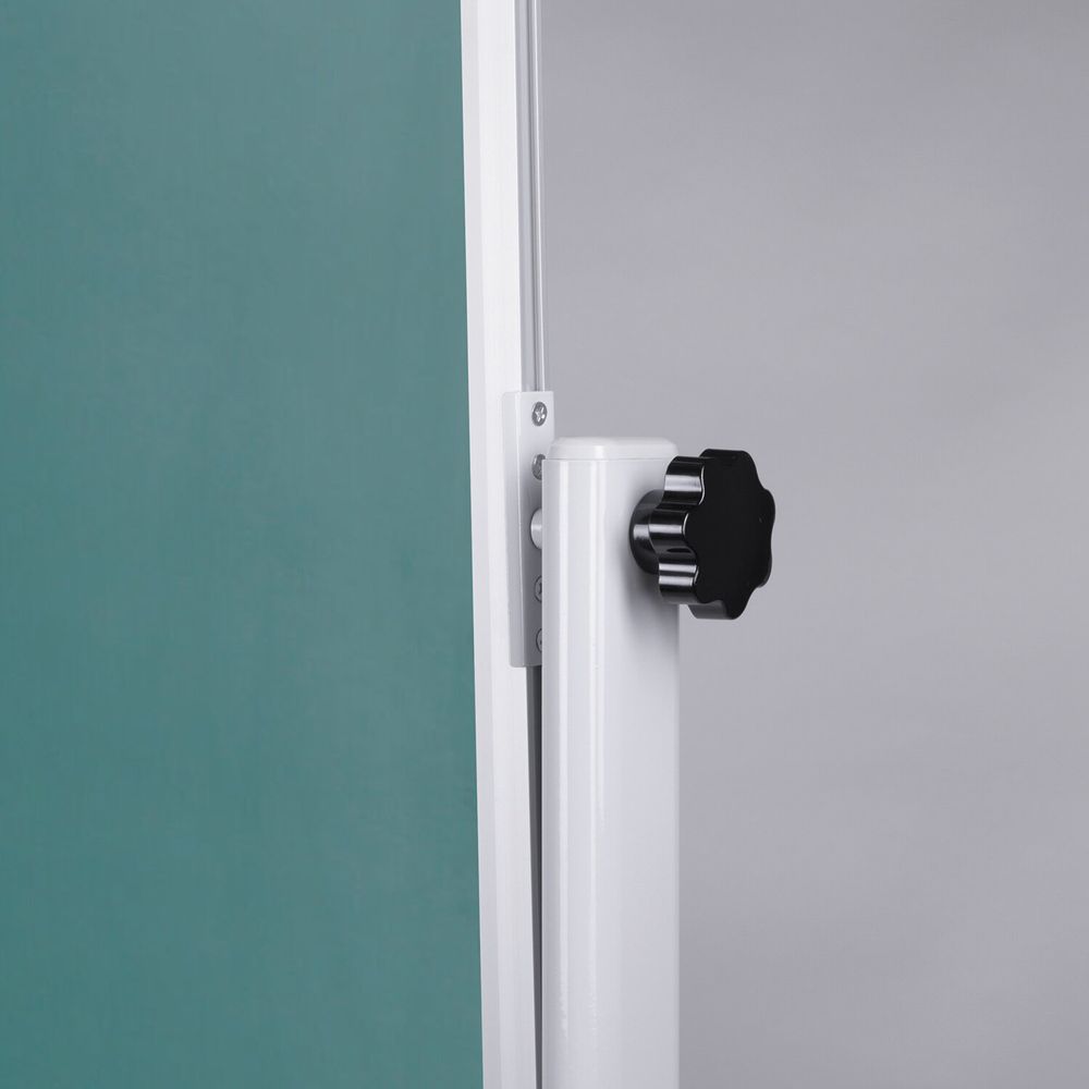 Доска для мела/магнитно-маркерная НА СТЕНДЕ 120х180 см, 2-сторонняя, зеленая/белая, STAFF