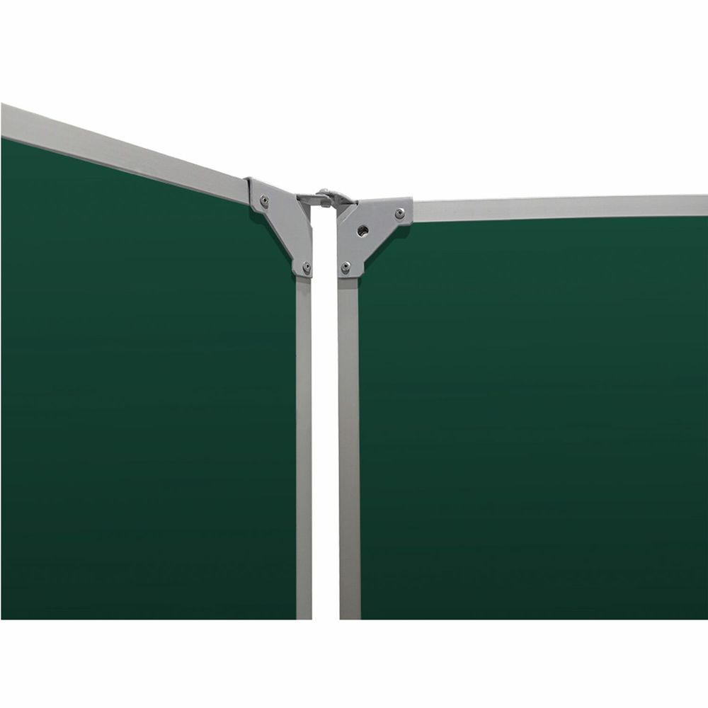 Доска для мела магнитная 3-х элементная, 100х170/340 см, 5 рабочих поверхностей, зеленая, BS, ТЭ-340М