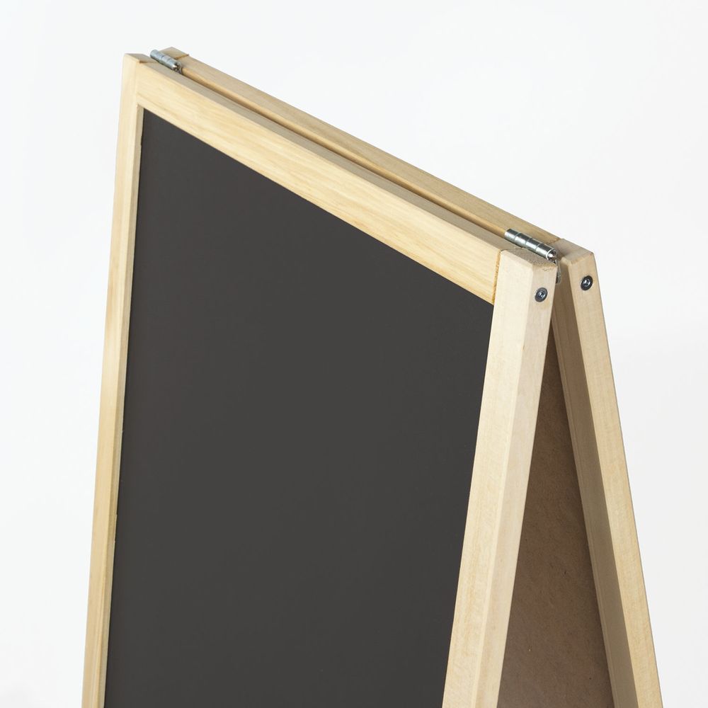 Доска-штендер двусторонняя для мела и магнитно-маркерная (54х109 см), черная/белая, STAFF