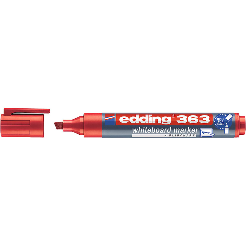 Маркер для доски EDDING 363/002, 1-5мм, скошенный, красный