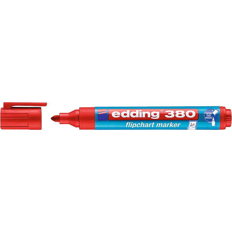 Маркер для флипчарта (бумаги) EDDING 380/002, 1,5-3мм, круглый, красный