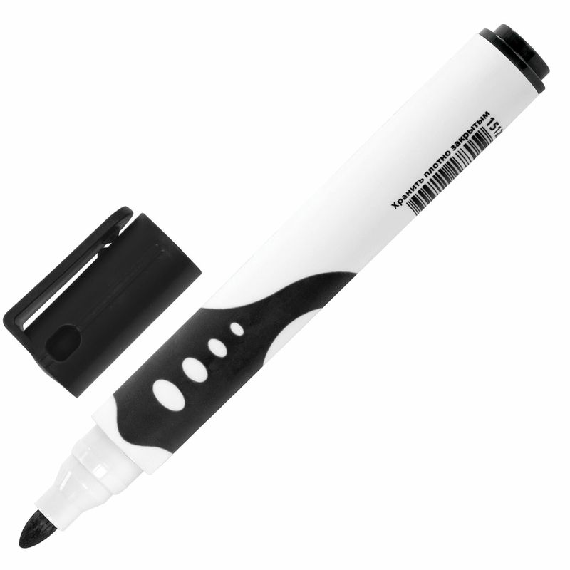 Маркер стираемый для белой доски ЧЕРНЫЙ, BRAUBERG
