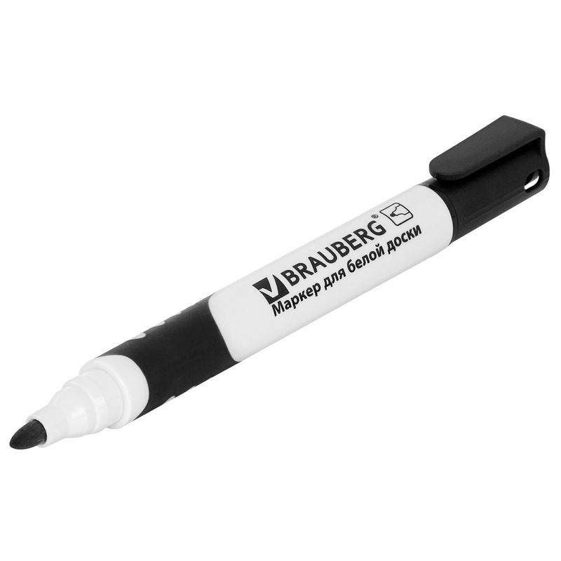 Маркер стираемый для белой доски ЧЕРНЫЙ, BRAUBERG