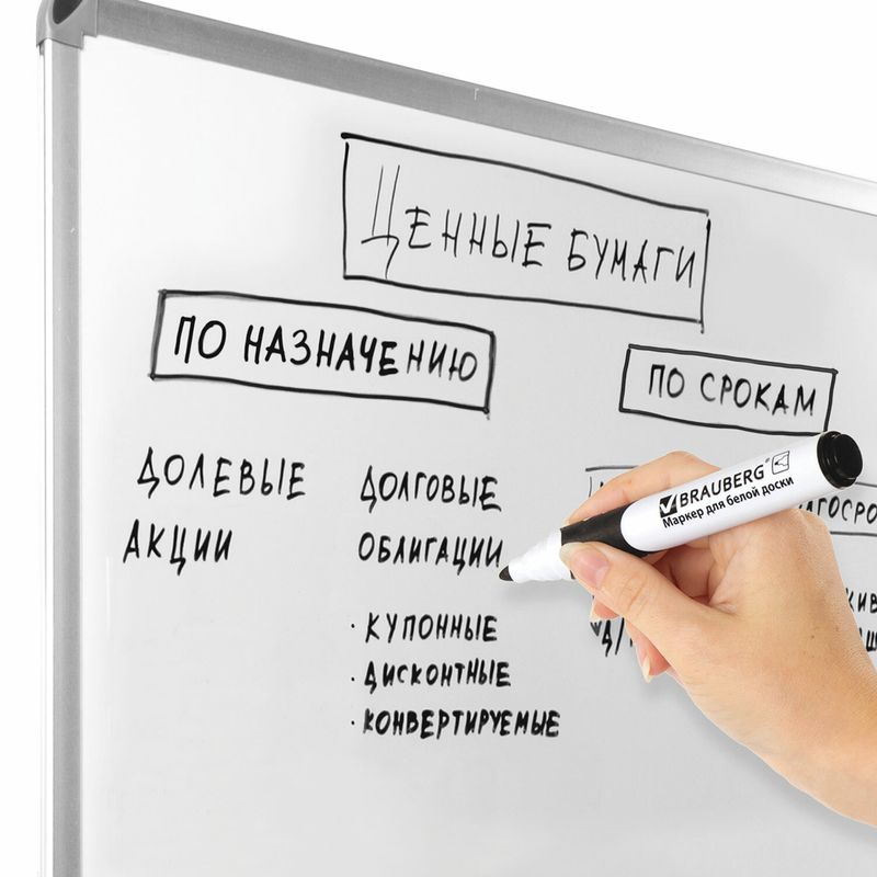 Маркер стираемый для белой доски ЧЕРНЫЙ, BRAUBERG