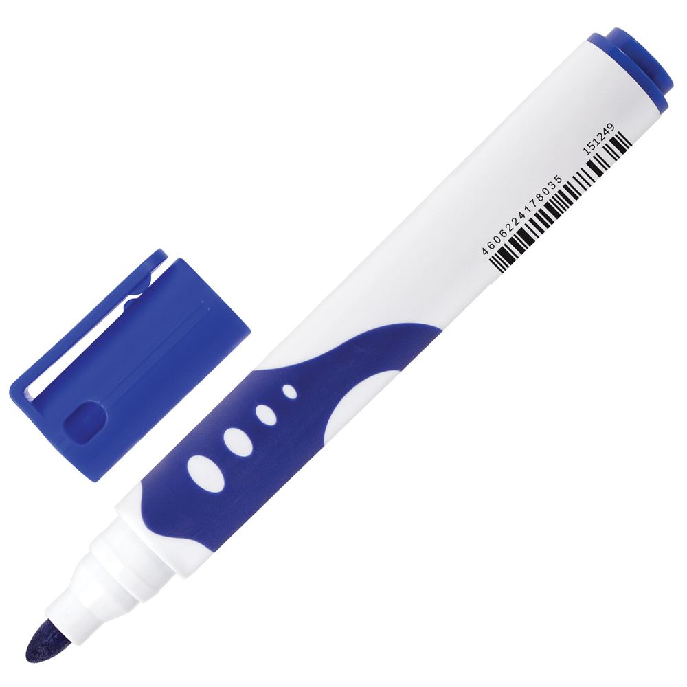 Маркер стираемый для белой доски СИНИЙ, BRAUBERG