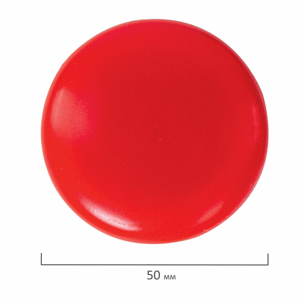 Магниты БОЛЬШОГО ДИАМЕТРА, 50 мм, КОМПЛЕКТ 4 штуки, цвет АССОРТИ, в блистере, BRAUBERG