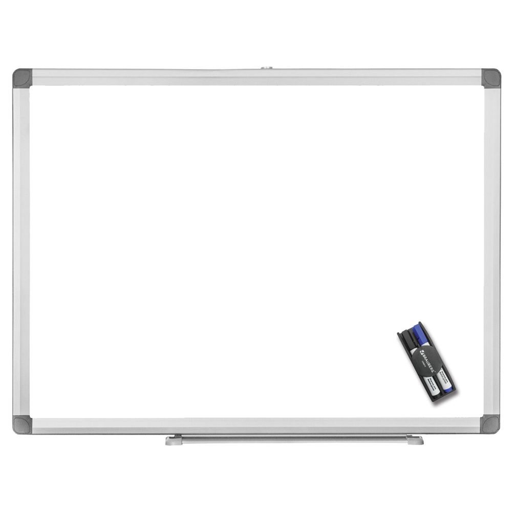 Набор для магнитно-маркерной доски (магнитный стиратель, 2 маркера 5 мм: черный, синий), BRAUBERG