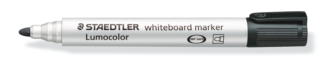 Маркер для белых досок STAEDTLER Lumocolor, круглый, 2 мм, черный