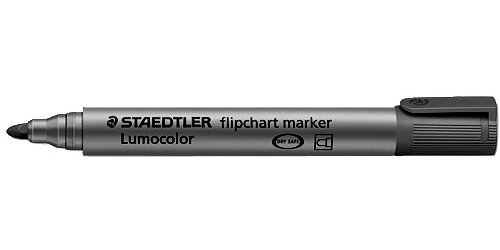 Маркер для флипчарта Staedtler Lumocolor, 2мм, черный 356-902