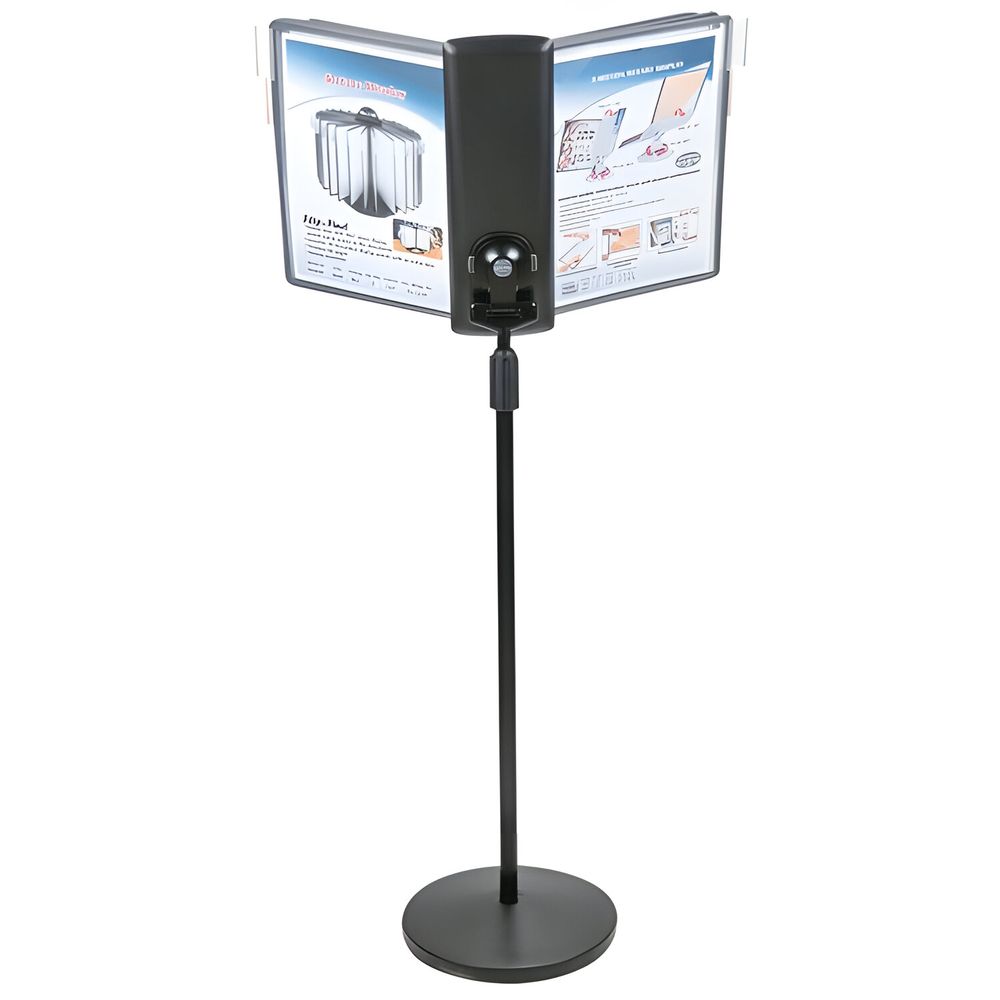 Демосистема напольная на 10 панелей, с 10 серыми панелями А4, BRAUBERG