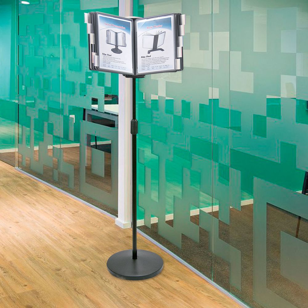 Демосистема напольная на 10 панелей, с 10 серыми панелями А4, BRAUBERG