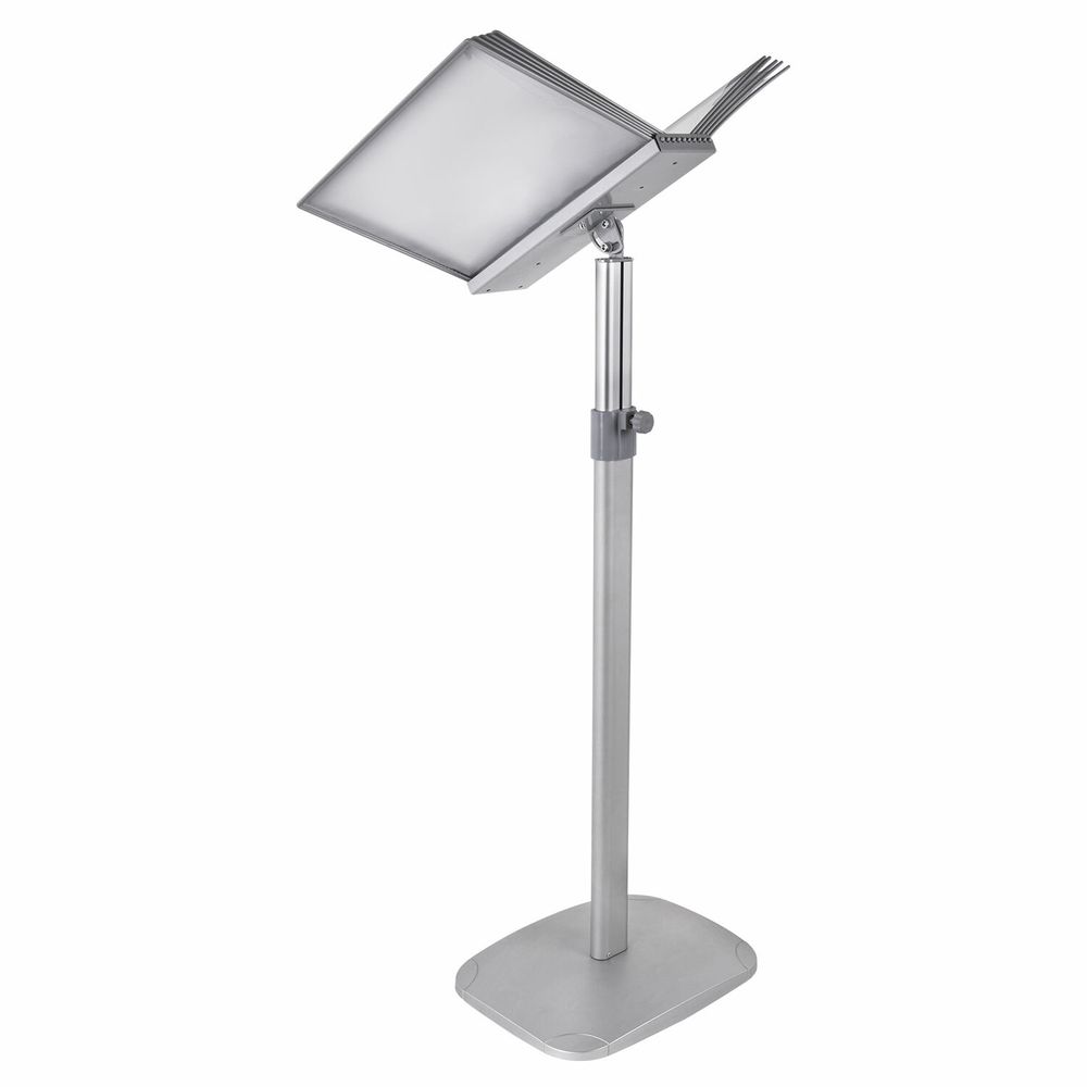 Демосистема напольная на 10 панелей, серые панели А4, регулируемая высота, STAFF