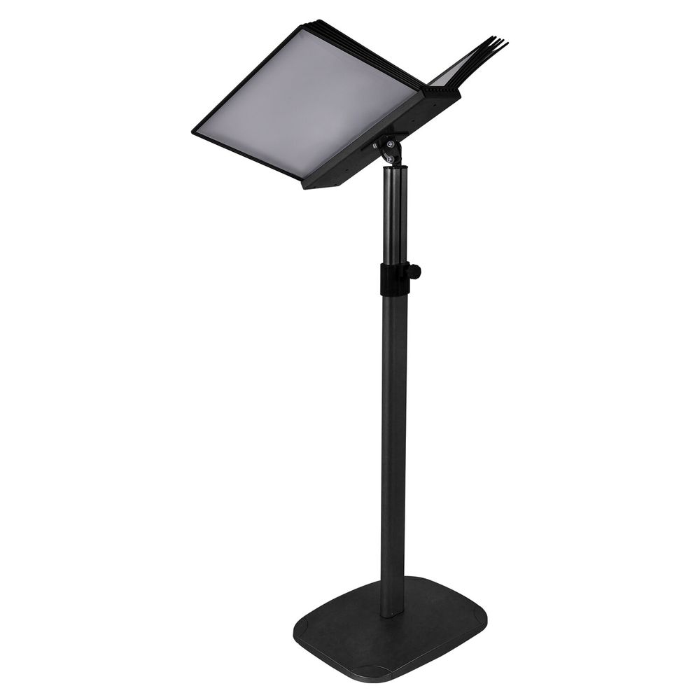 Демосистема напольная на 10 панелей, черные панели А4, регулируемая высота, STAFF