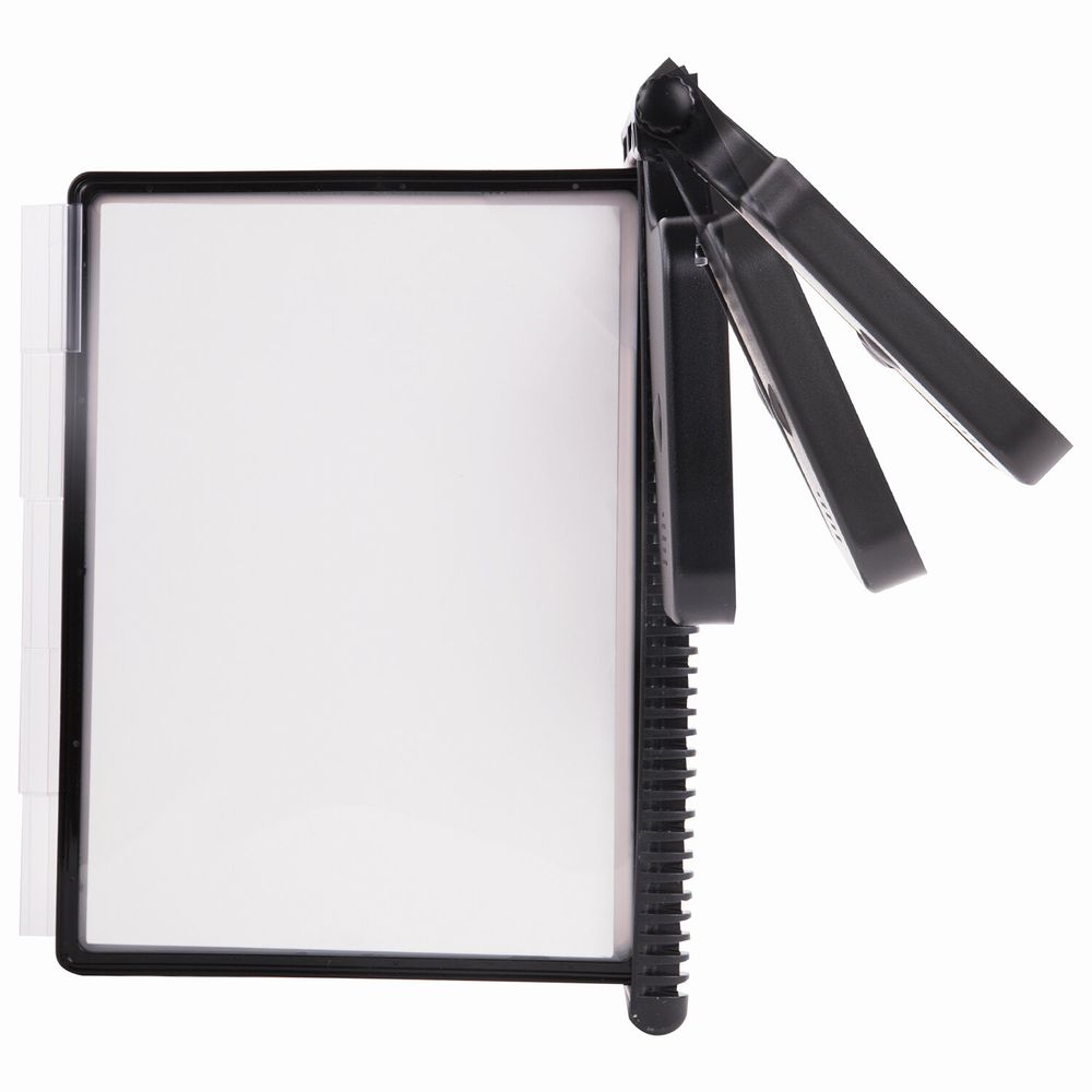 Демосистема настенная, регулируемый угол наклона, 10 цветных панелей А4, черная, BRAUBERG 