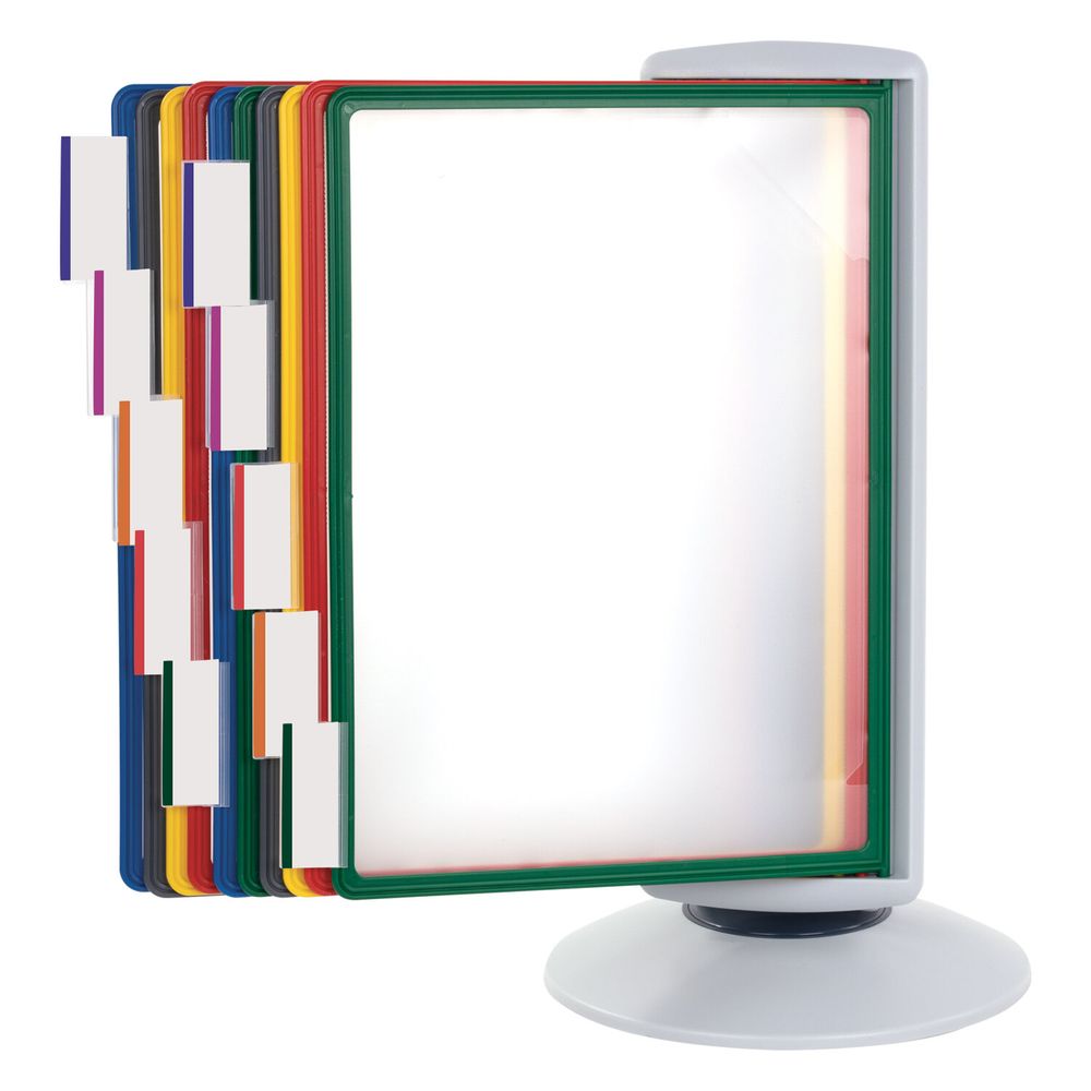 Демосистема настольная на 10 панелей, с 10 цветными панелями А4, вращающаяся, BRAUBERG