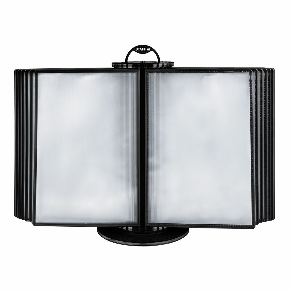 Демосистема настольная на 30 панелей, с 30 черными панелями А4, вращающаяся, STAFF