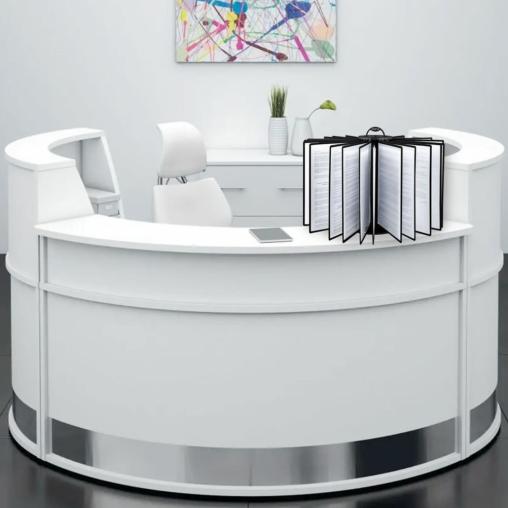 Демосистема настольная на 30 панелей, с 30 черными панелями А4, вращающаяся, STAFF