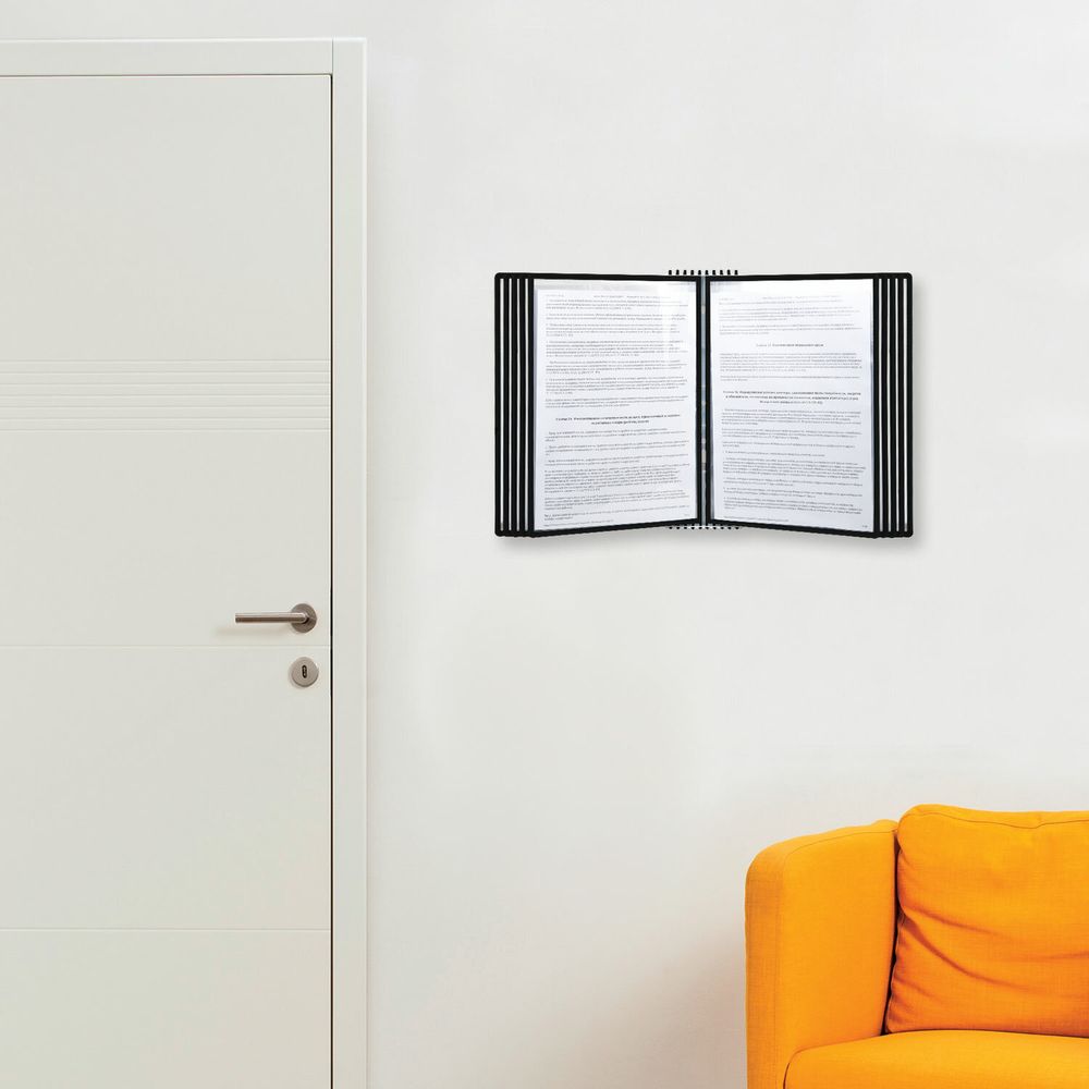 Демосистема настольная/настенная на 10 панелей, с 10 черными панелями А4, STAFF 