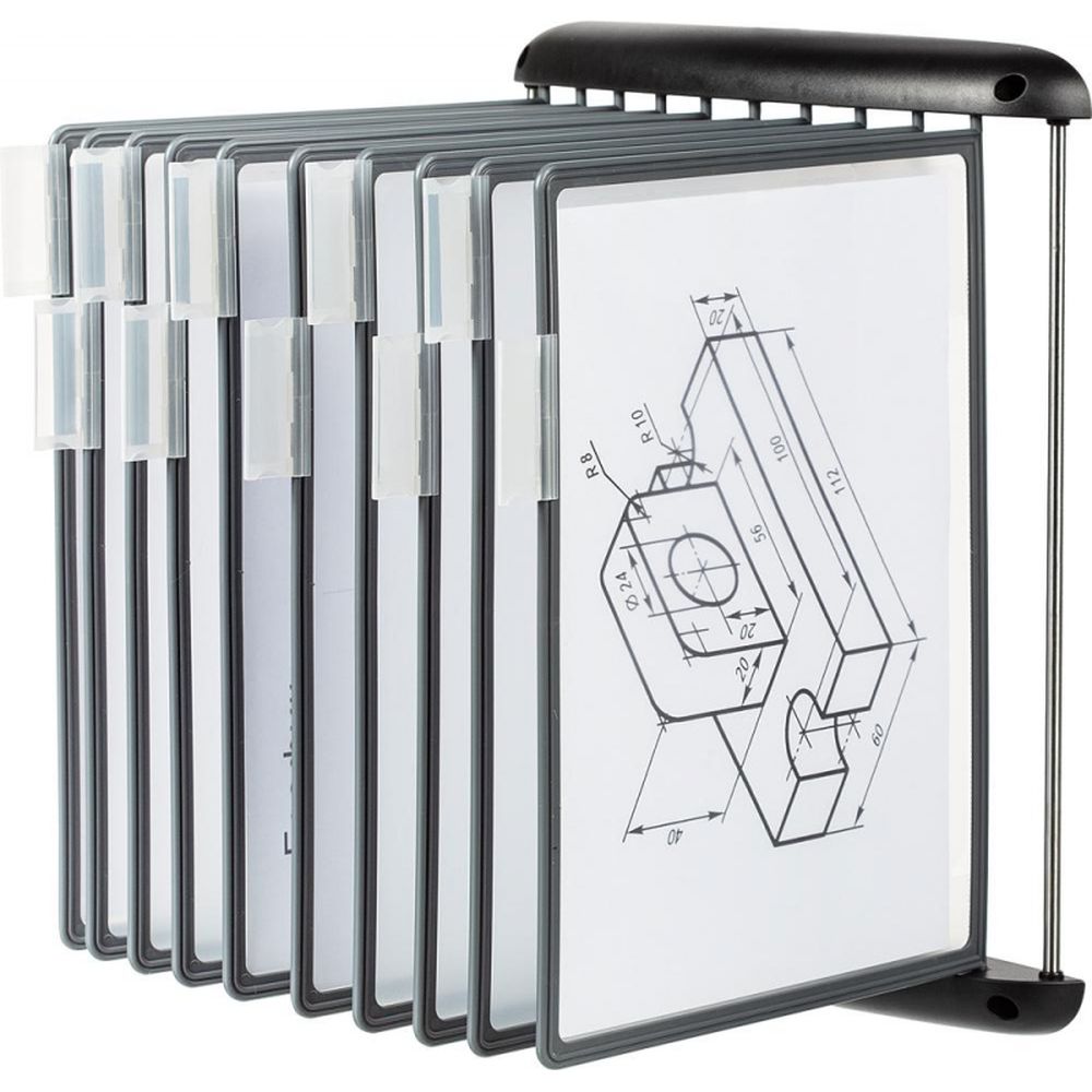 Демо-система MEGA Office FDS012 настенная с 10 панелями, черная