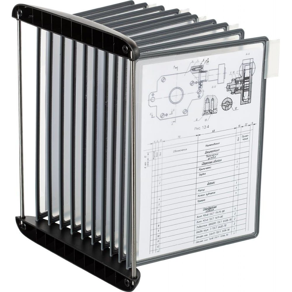 Демо-система MEGA Office FDS012 настенная с 10 панелями, черная