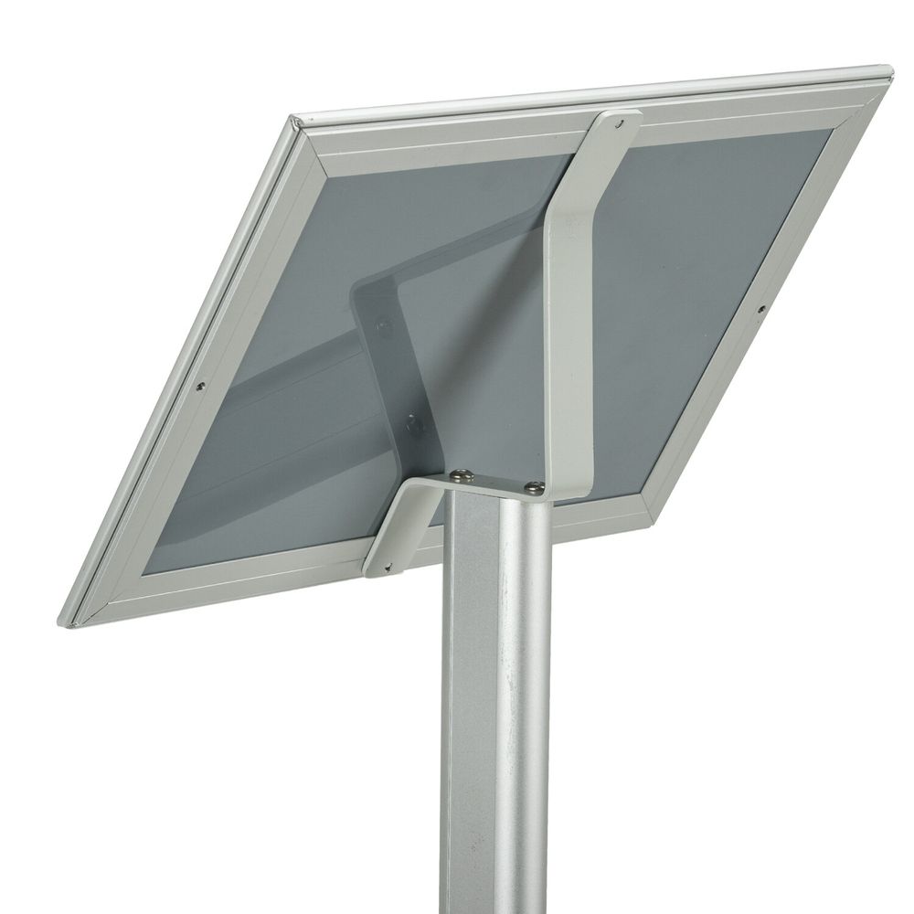 Рамка на стойке для рекламы (210х297 мм), А4, алюминиевая, прижимные стороны, BRAUBERG