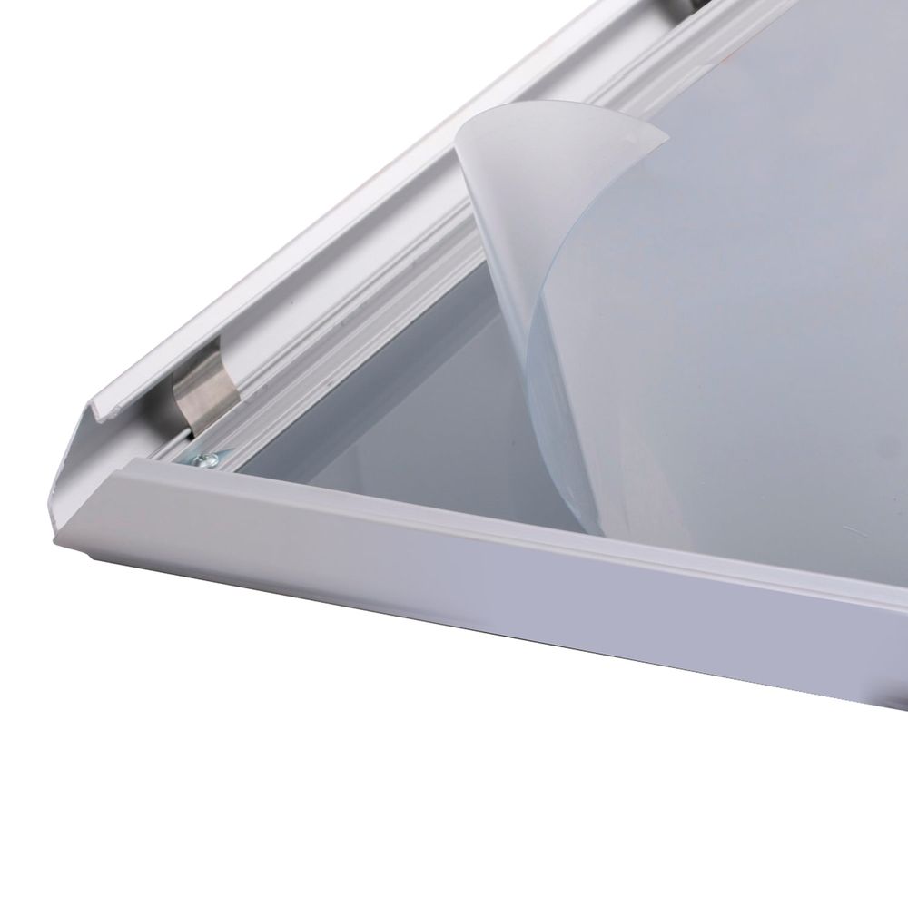 Рамка на стойке для рекламы БОЛЬШОГО ФОРМАТА (297х420 мм), А3, алюминиевая, прижимные стороны, BRAUBERG