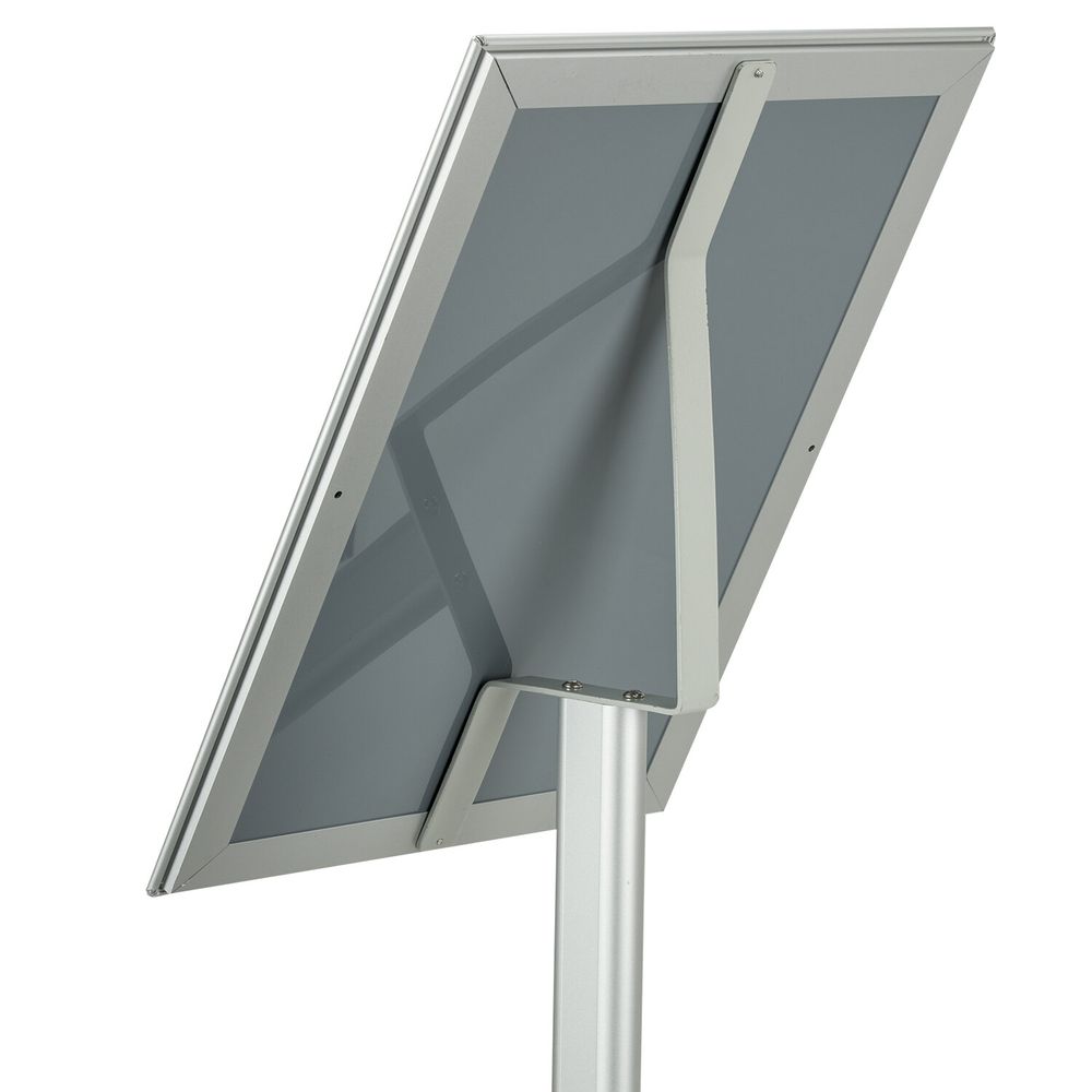 Рамка на стойке для рекламы БОЛЬШОГО ФОРМАТА (297х420 мм), А3, алюминиевая, прижимные стороны, BRAUBERG