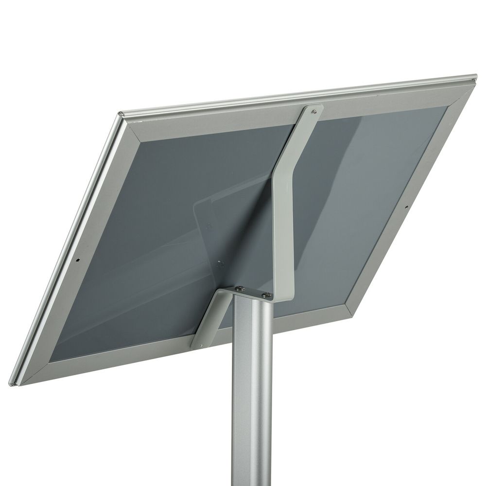 Рамка на стойке для рекламы БОЛЬШОГО ФОРМАТА (297х420 мм), А3, алюминиевая, прижимные стороны, BRAUBERG